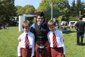 Liz with Caledonian society students